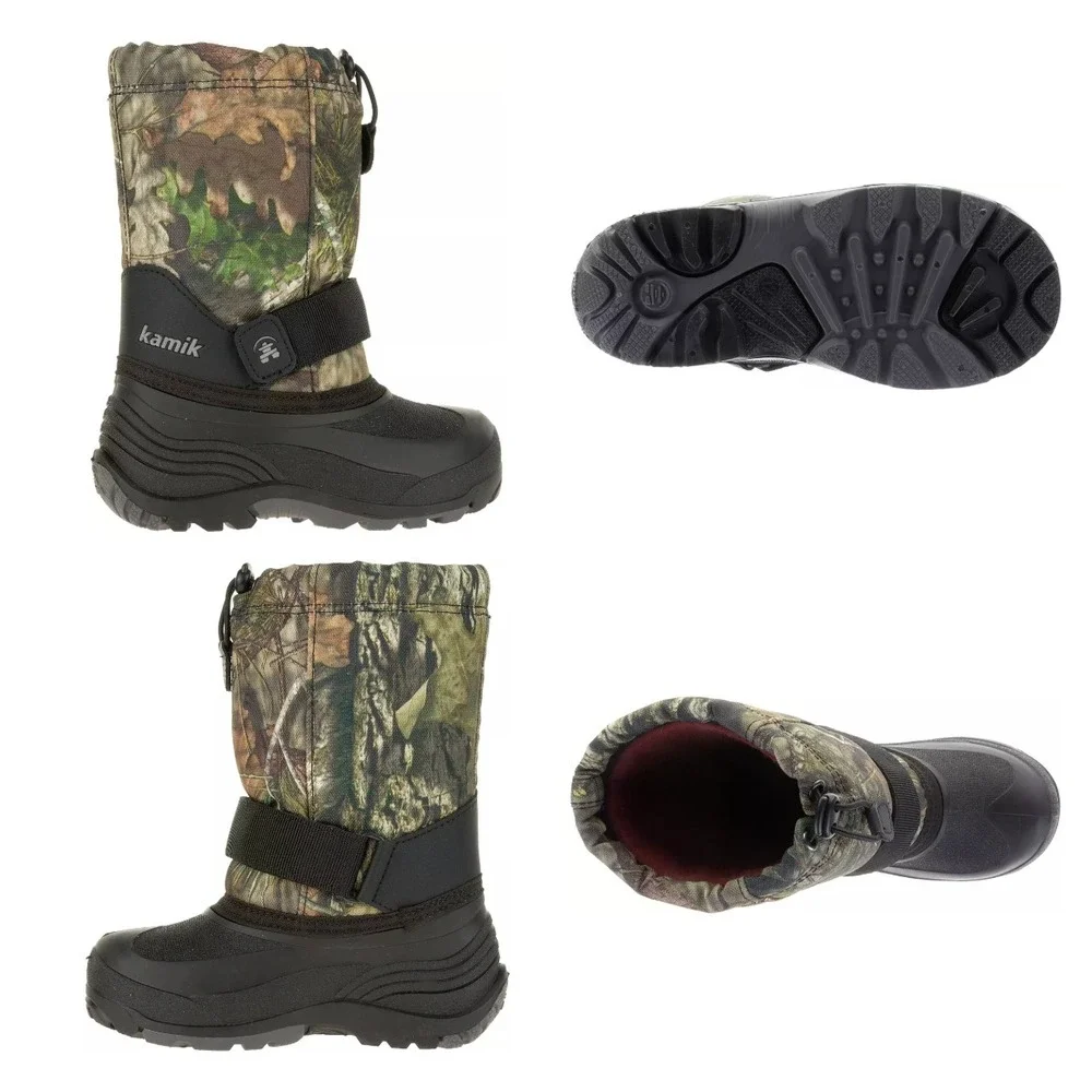 Kamik Kids Rocket Mossy‎ Oak Insulated Winter Snow Boots Camo Size 10 Ski